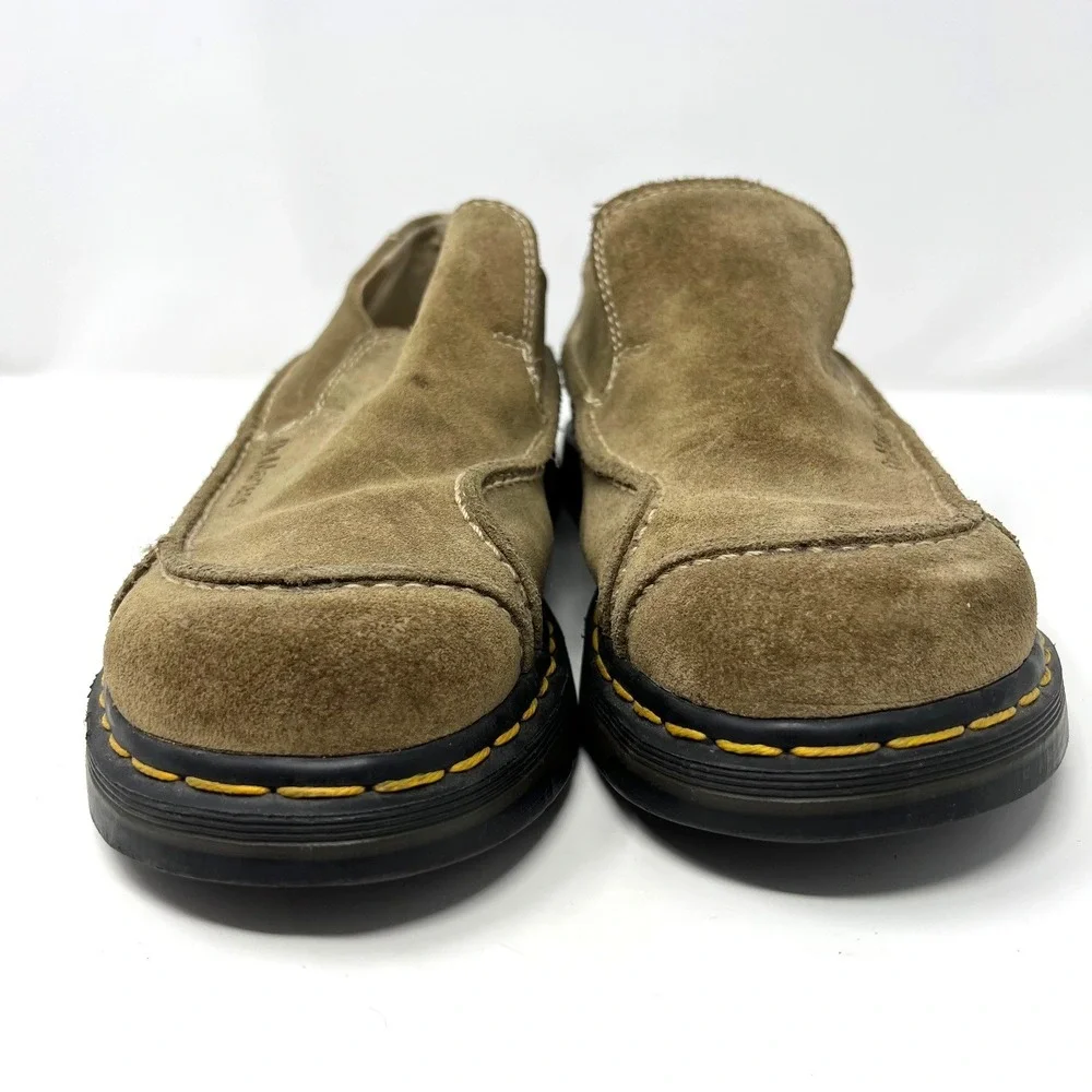 Dr Martens Men's Brown Slip-On Suede Loafers Size 8UK HTF‎ Y2K Made in England